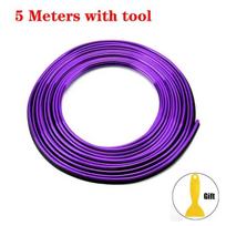 NEW Car Styling Universal 5Mpcs DIY Interior Moulding Trim Strips Auto Accessories Door Decoration Strip Dashboard Edge Sticker