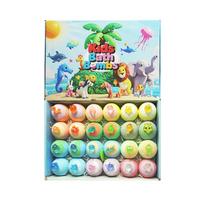 Kids Bath Bombs with Toys, Bath Salt Balls, Dissolvable Bath Toys, Fun Bath Time for Children, Set of 6