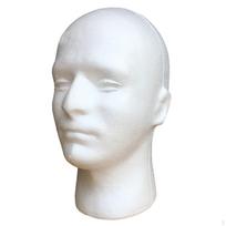 Vyriška manekeno galva Apvalus pagrindas Lengvas Stabilus Stovas Laikiklis Modelis white