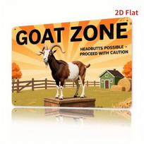 Funny Goat Wall Art Vintage Metal Sign x Inch Farmhouse Decor Rustic Plaque 20x30cm（7.8x11.8inch）