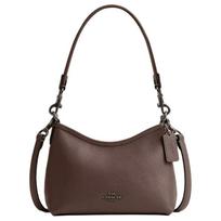 COACH Laurel 19 raidžių logotipas peties dirželis nuimamas veršio odos crossbody peties rankinė maža moteriška ruda ruda