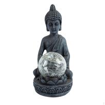 Buddha Statue Resin Figurines Outdoor Balcony Solar Powered LED Garden Light
