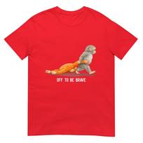 Off To Be Brave Monkey Punch Viral Baby Monkey Plush Meme Tshirt S