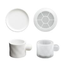 Reusable Silicone Coffee Cup Mould for Epoxy Resin Castes Candle Holders Jewelry Containers Craft Projects Supplies 1
