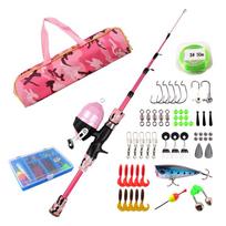 Telescopic Rock Fishing Rod 1.2m/1.5m Spincast Fly Carp Feeder Mini Travel Ultra Light Fly Fishing Rod Pesca 1.2m rožinė