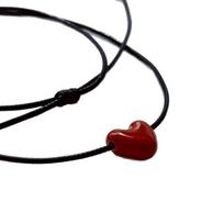 Retro Ilgas Juodas Pintas Laidas Širdelės Pakabukas Karoliai Moterims Nišiniai Minimalistiniai Chokeriai Papuošalai Valentino Dienos Dovana