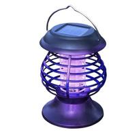 Outdoor Solar Powered Mosquito Killer Lamp Portable Usb Rechargeable Courtyard Lights Flashlight Tent Lantern Led Camping Lights 5 juoda