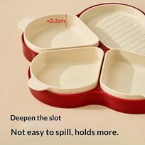 Multi Compartment Food Prep Tray With Detachable Dividers And Utensil Rest Perfect For Home Kitchen Cooking Meal Prep
