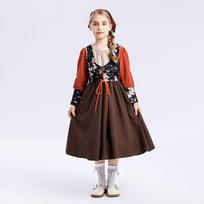 Kids Bavarian Oktoberfest Costume, Traditional Festival Performance Outfit 120 kava
