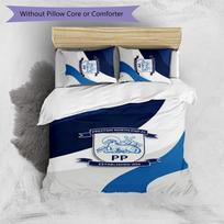 Preston North End Football Printed 3 Pieces Bedding Set, Comfortable Skin Friendly Bedroom Duvet Cover Set 135cm*200cm