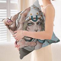JOJO Retro Kraft Paper Anime Cushion Cover Inches Farmhouse Decor Home Throw Pillow Covers for Couch Decorations 30x30cm