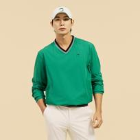Challenger Men'S Nylon Spandex Lightweight V-Neck Woven Top Green Gn (Green)/2Xl