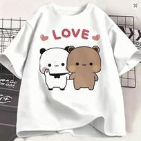Dudu Bubu T Shirt For Unisex Cotton Vintage Tshirts Crew Neck Love Tee Shirt Short Sleeve Clothing Classic S