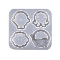 Marine Animals Resin Shaker Molds Quicksand Keychain Mold Easy to Clean