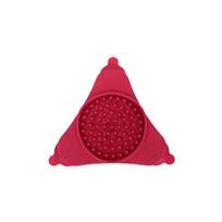 Silicone Slow Feeder Pad Suction Cup Base Anti-Choke Food Pad  for Dogs and Cats raudona