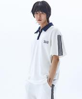 Essential Track Waffle Collar Short Sleeve T-Shirt_White S