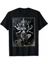 Unisexs TShirt Kali Indian Hindu Goddess Durga Vintage Cotton Tee Unisex Streetwear Harajuku Casual Loose Gothic Top Horror Punk 2XL