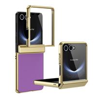 For Samsung Z Flip 7 6 5 4 Case with Top HD Tempered Film Screen Protection 2-in-1 Micro-matte Frosted Shock Drop Proof Cover Galaxy Z Flip 7