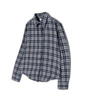 Viva Brown 85-Viva077 Chess Slim Fit Long Sleeve Check Shirt Navy Navy/Free