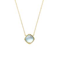 Vendome Aoyama K18YG Blue Topaz Shell Necklace AGVN669443BT [Official]