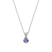 Vendome Aoyama Platinum Necklace with December Birthstone Tanzanite and Diamond APVN198540TA [Official]