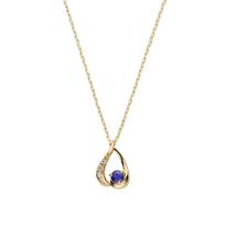 Vendome Aoyama September Birthstone K10 Yellow Gold AJVN147440SA [Official] Necklace, Sapphire, safyras