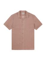 Ferraro Milano Men'S Sewer Herringbone Print Collared Shirt Orange (A0C825766) Orange/095