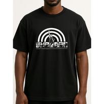 Explored Arc Design T-Shirt | Casual Versatile Short Sleeve, Comfortable Breathable Round Neck Tee S juoda