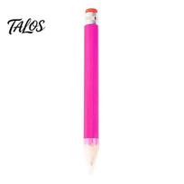 Solid Wood Writing Pen Giant Pencil, Extra Large Novelty Prop, Smooth Jumbo Pencil Stationery, for Carpentry And Party Favors Office Supply rožinė