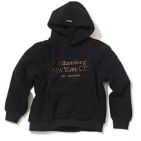 Williamsburg New York City Classic Logo Boa Fleece Hoodie_Black L/Free