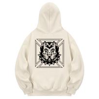 Khan 6312 Khc0114 Pitbull Fleece-Lined Hoodie - Cream L