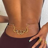 Gold Color Metal Chain Waist Chain Double Layer Bohemian Body Chain Creative Belly Chain  Women auksas
