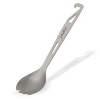 Lixada Titanium Spork su butelių atidarytuvu Lengva lauko vakarienės šaukšto šakutė, skirta kelionėms stovyklaujant white