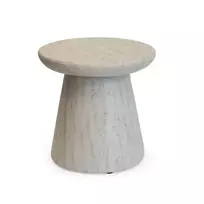 HAPPY COCOONING SIDE TABLE ROUND TRAVERTINE lauko staliukas