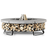 HETTA ROUND 120 INOX-CONCRETE malkinė lauko laužavietė