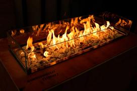 GLAMMFIRE GAS RECTANGULAR 1000 įmontuojamas dujinis lauko židinys
