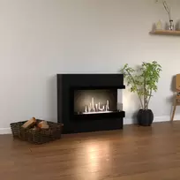GLOW FIRE HALDEN MINI RIGHT BLACK pastatomas biožidinys su apdaila