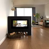 GLOW FIRE HARDSTAD BLACK pastatomas biožidinys su apdaila