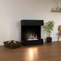 GLOW FIRE KONGSBERG BLACK pastatomas biožidinys su apdaila