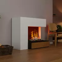 GLOW FIRE PLANCK RIGHT OPEN Cassette 600 WHITE pastatomas vandens garų židinys