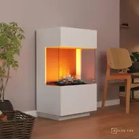 GLOW FIRE OGF1 Mini Cassette 400 Logset WHITE pastatomas vandens garų židinys