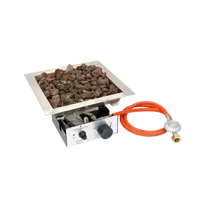 HAPPY COCOONING SQUARE 36x36 BUILT-IN BURNER įmontuojamas dujinis lauko židinys