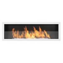 BIOHEAT 1200x400 LINE GLASS TUV WHITE biožidinys įmontuojamas - pakabinamas baltas