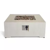 HAPPY COCOONING ESTATE TABLE SQUARE 88 TRAVERTINE dujinis lauko židinys