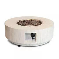 HAPPY COCOONING ESTATE TABLE ROUND 76 TRAVERTINE dujinis lauko židinys