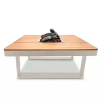 HAPPY COCOONING HORIZON TABLE 95 OYSTER BEIGE dujinis lauko židinys