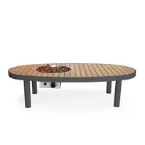 HAPPY COCOONING RIVIERA TABLE 140 SMOKEY ANTHRACITE dujinis lauko židinys
