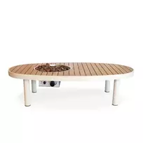 HAPPY COCOONING RIVIERA TABLE 140 OYSTER BEIGE dujinis lauko židinys