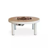 HAPPY COCOONING RIVIERA TABLE 80 OYSTER BEIGE dujinis lauko židinys