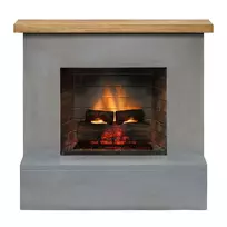 TAGU ROLF PowerFlame 2 CONCRETE GREY pastatomas elektrinis židinys su apdaila